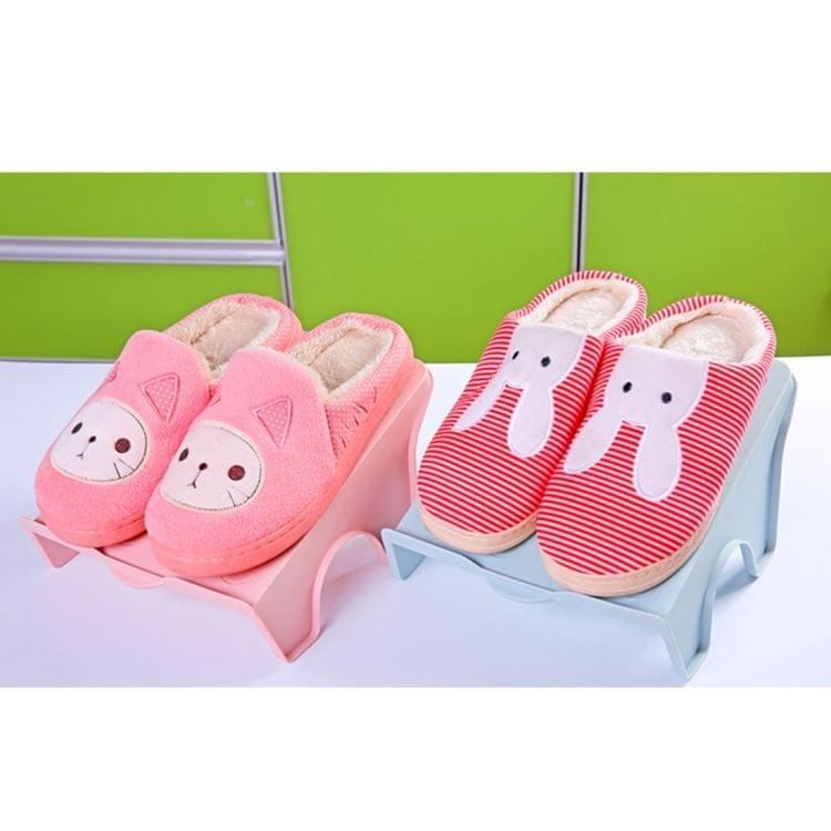 2 PCS Creative Plastic Double Shoe shelves, Size: 25.5 * 20.7cm(Khaki)
