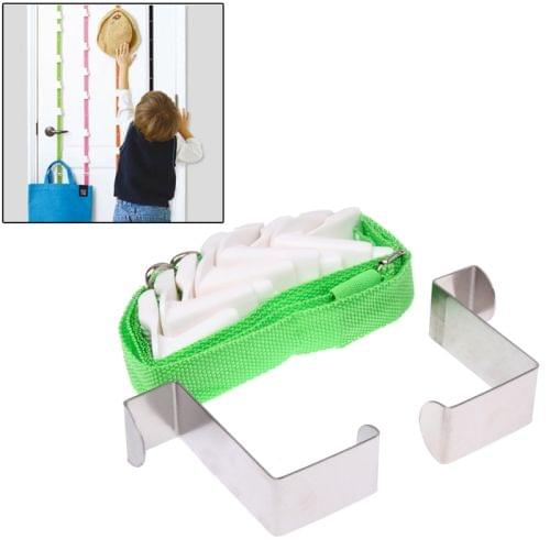 Adjustable Door Back Hook Belt with Scale (Green)