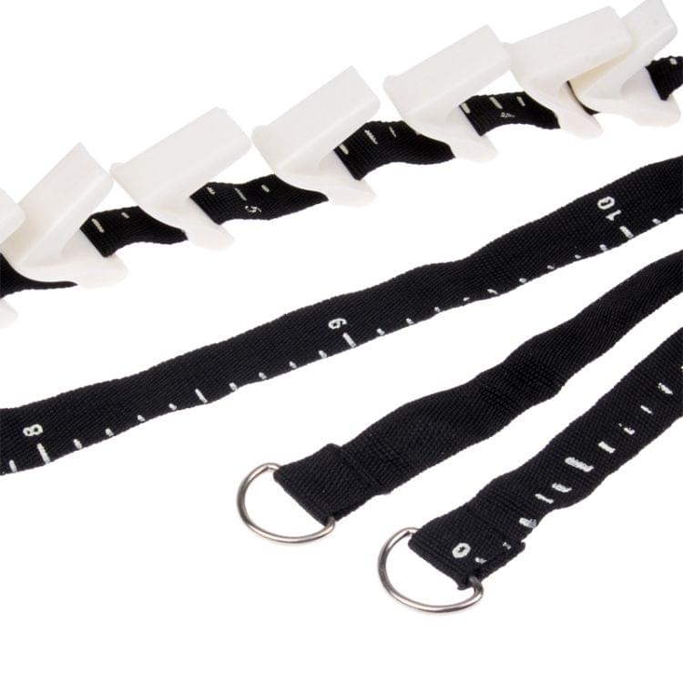 Adjustable Door Back Hook Belt with Scale (Black)