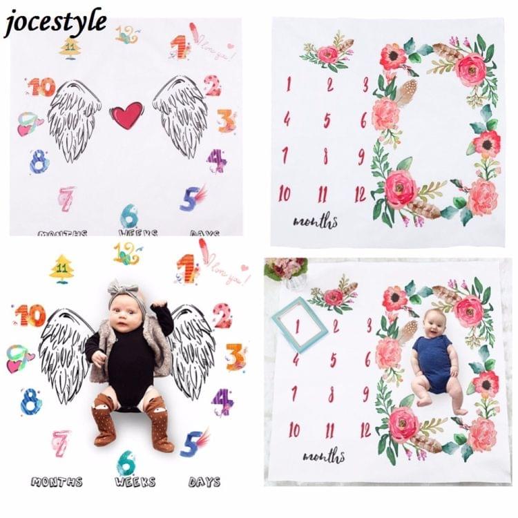 DIY Children Photo Props Photography Cloth Baby Photo Carpet(Flowers)