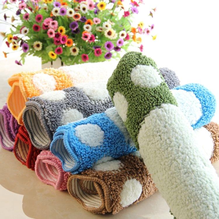 Foot-shaped Non Slip Shaggy Soft Water Absorption Bedroom Bathroom Carpet Mat, Size: 40x60cm(Red)