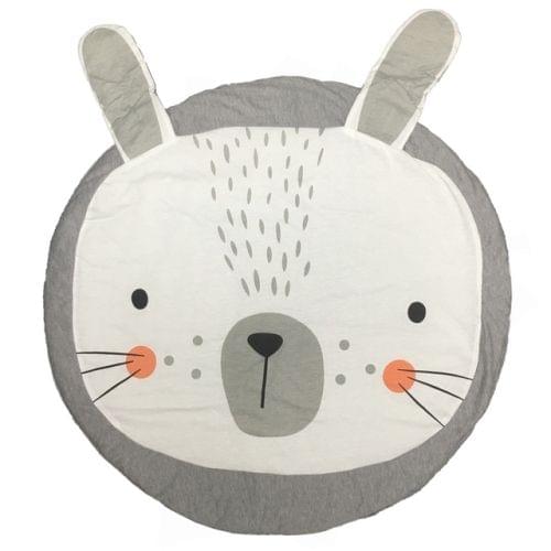 Baby Infant Play Mats Kids Crawling Carpet Floor Rug Baby Bedding Rabbit Blanket Cotton Game Pad Children Room Decor(Grey Rabbit)