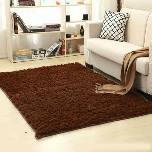 Shaggy Carpet for Living Room Home Warm Plush Floor Rugs fluffy Mats Kids Room Faux Fur Area Rug, Size:80x200cm(Coffee)