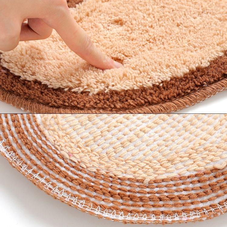 1390 Foot-shaped Non Slip Shaggy Soft Water Absorption Bedroom Bathroom Carpet Mat(Coffee)