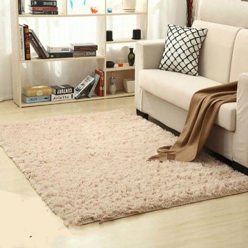 Shaggy Carpet for Living Room Home Warm Plush Floor Rugs fluffy Mats Kids Room Faux Fur Area Rug, Size:80x200cm(Beige)