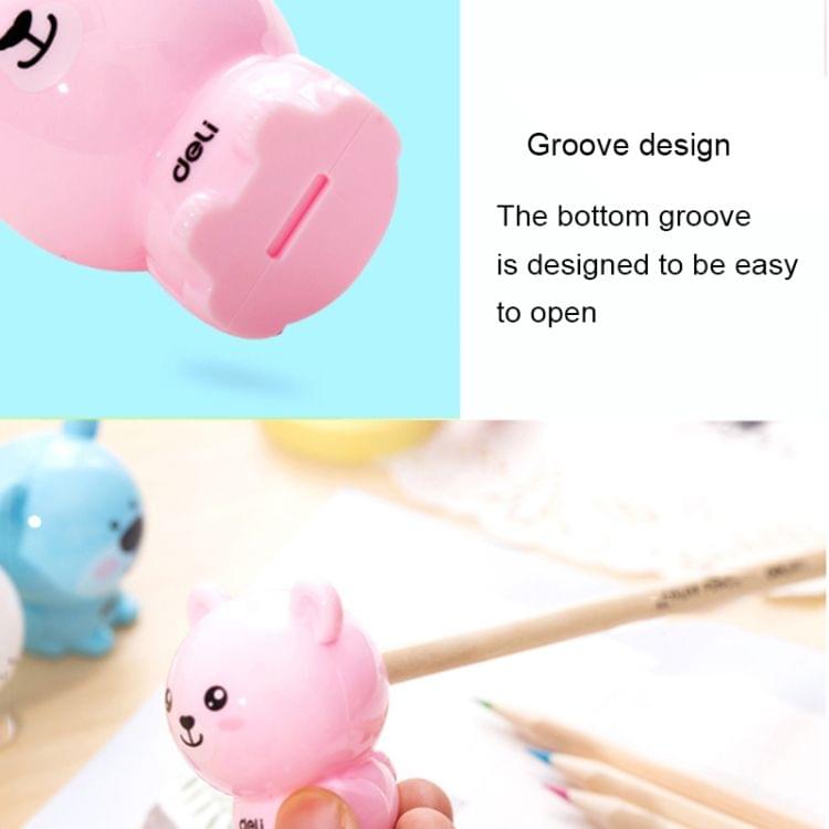 10 PCS Deli Bear Manual Pencil Sharpeners Kids Friendly at Home Office School, Random Color Delivery