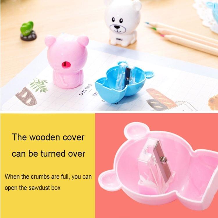 10 PCS Deli Bear Manual Pencil Sharpeners Kids Friendly at Home Office School, Random Color Delivery