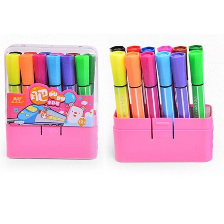 24 PCS / (2 Set) 12 Colors Cartoon Watercolor Pen Children Painting Pen