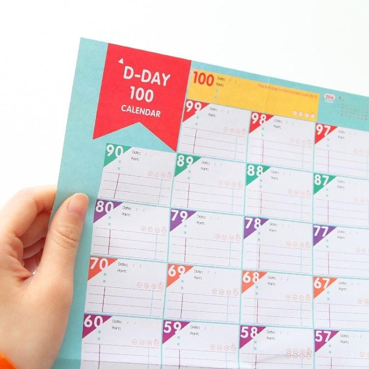 10 PCS 100 Days Countdown Calendar Learning Schedule Periodic Planner Table Gift for Kids