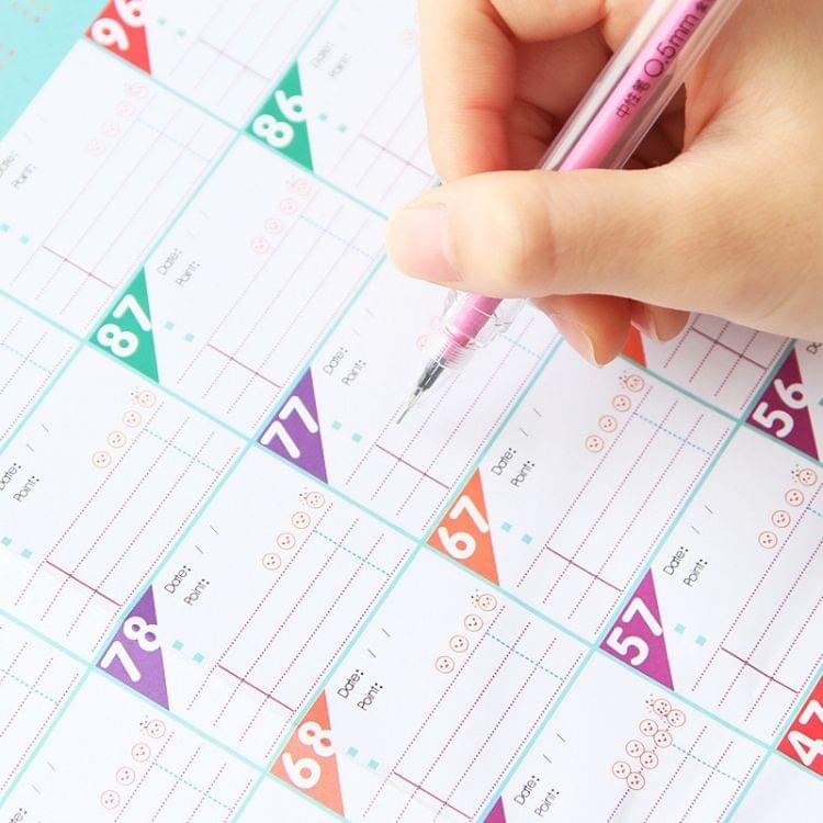 10 PCS 100 Days Countdown Calendar Learning Schedule Periodic Planner Table Gift for Kids