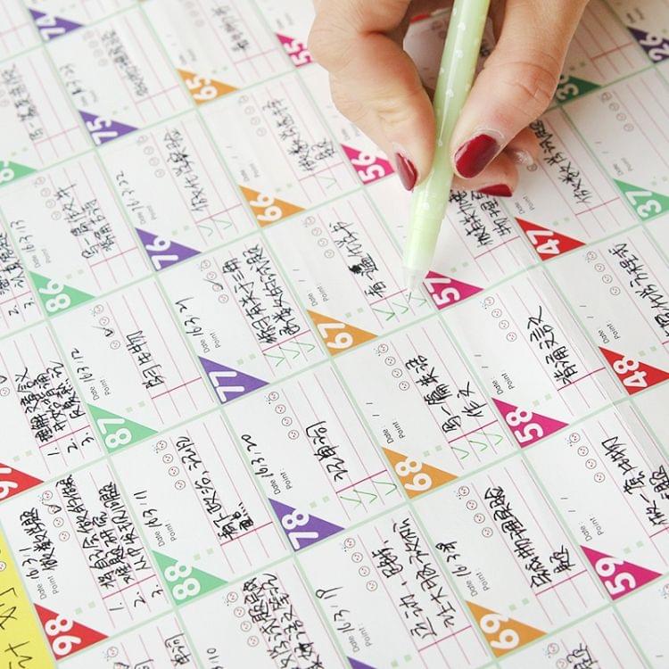 10 PCS 100 Days Countdown Calendar Learning Schedule Periodic Planner Table Gift for Kids