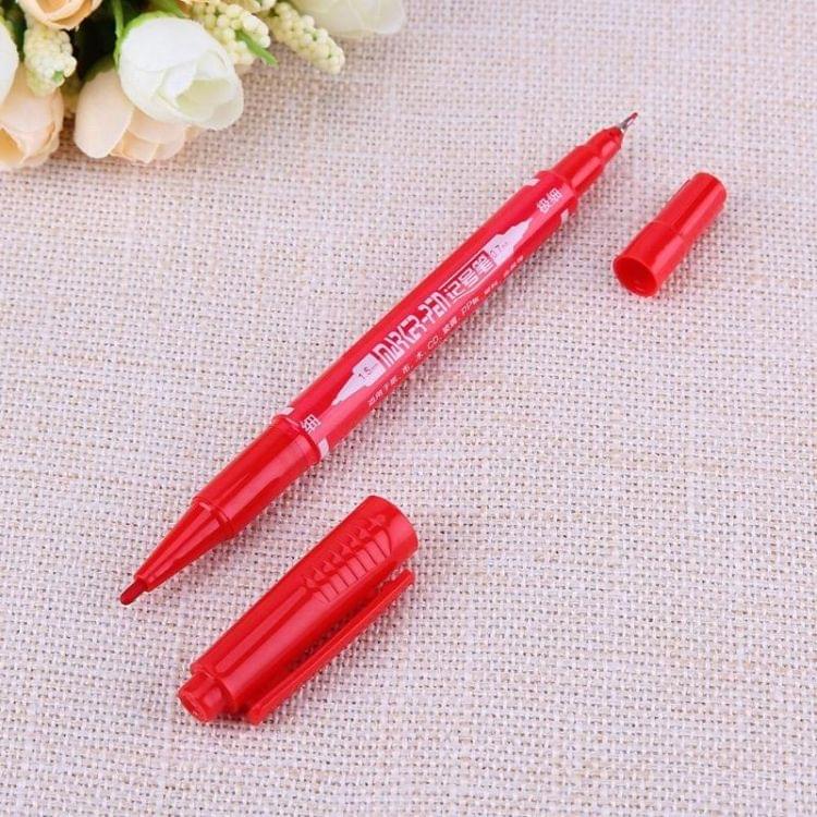 10 PCS Quick-Drying Permanent Painting Marker Pen DIY Kids Art Drawing Oil Pen(Red)