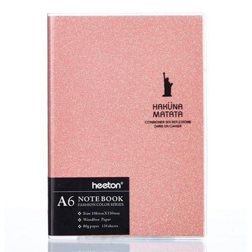 Creative Simple Design Colorful Fashion Gum Cover A6 Diary Notebook (Pink)