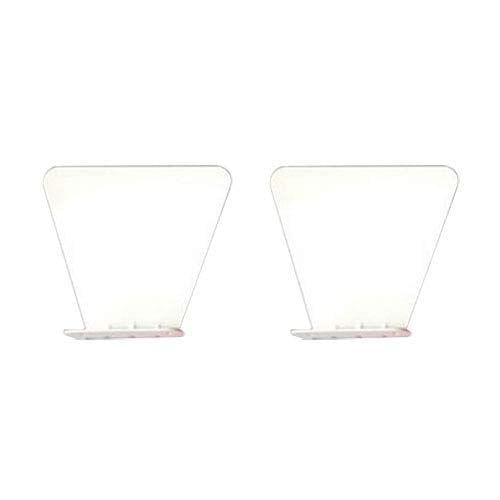 2 PCS Stainless Metal Wall Invisible Book Shelf Home Decoration Floating Bookshelf(White)