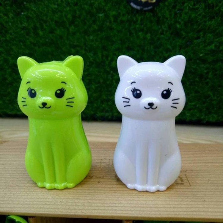 PS20 Cartoon Cat Plastic Pencil Sharpener Machine Kids Gift School Supplies Stationery, Random Color