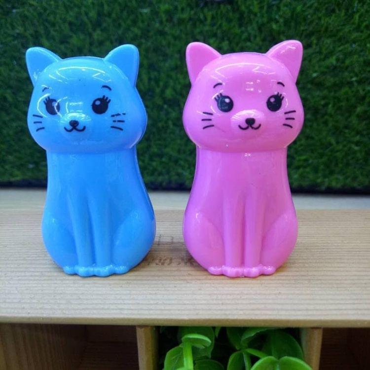 PS20 Cartoon Cat Plastic Pencil Sharpener Machine Kids Gift School Supplies Stationery, Random Color