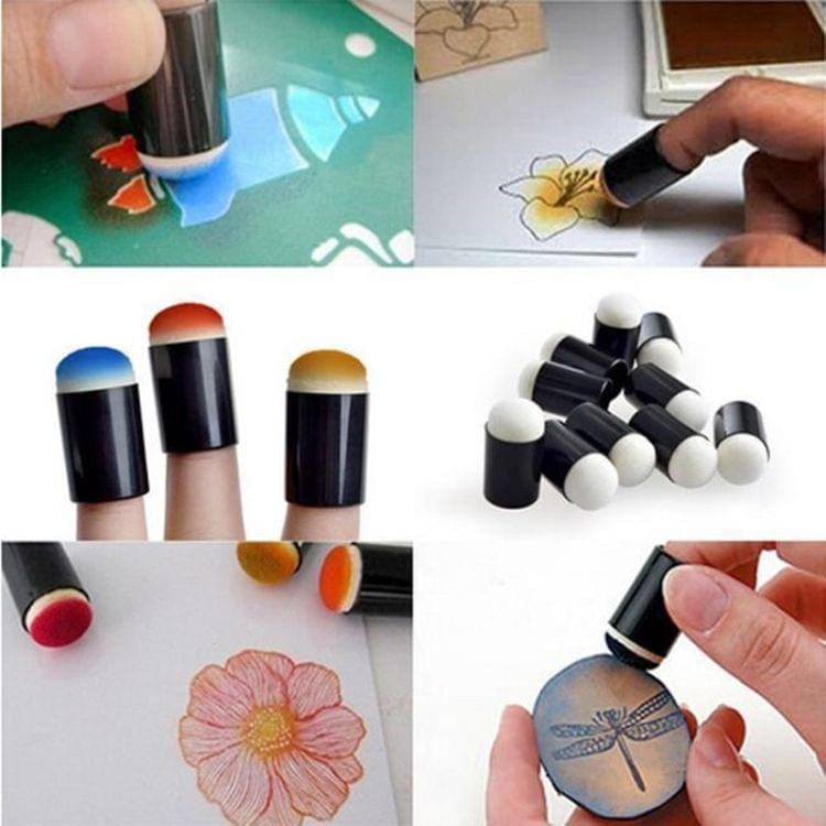 10 PCS Finger Painting Sponge Daubers Coloring Foam Fingertips