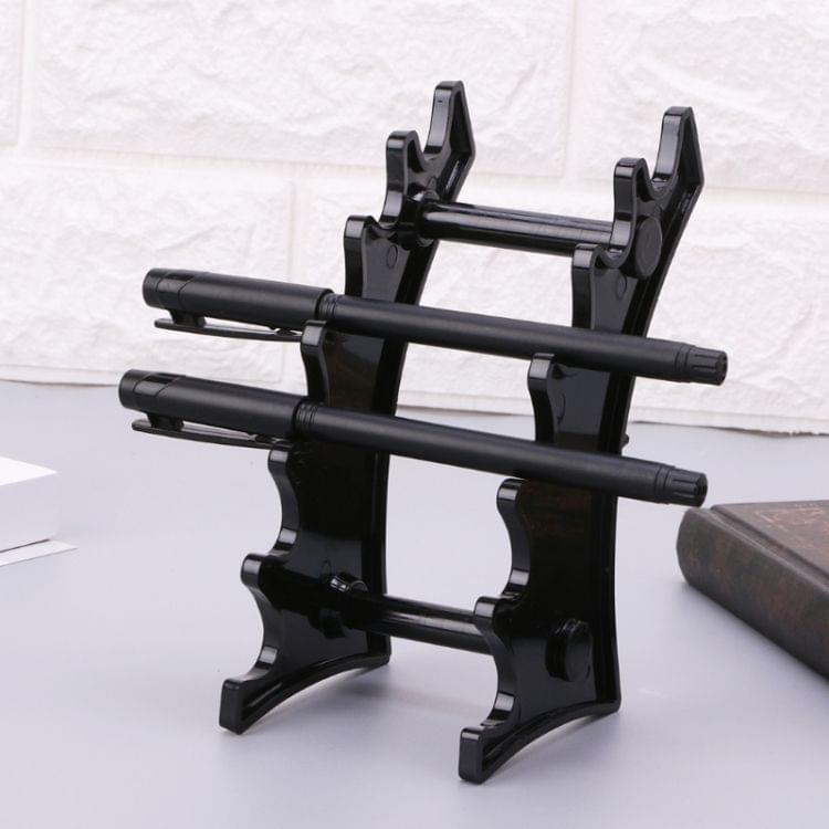 Pen Holders Makeup Brush Eyeshadow Pencil Pen Display Stand 6 Rooms Rack Desk Organizer Stationery(Black)
