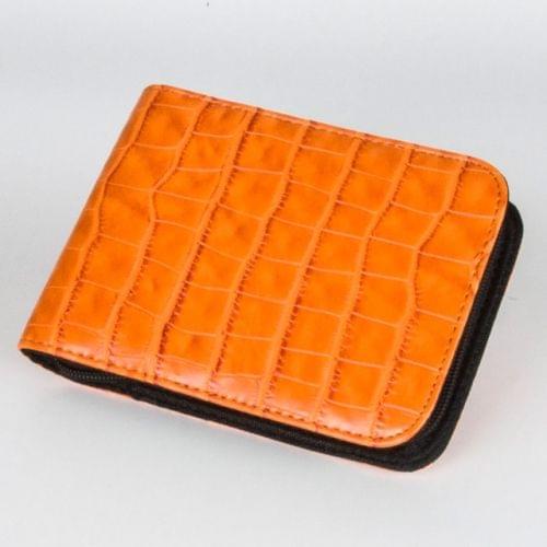 2 PCS 12-pack Crocodile Pencil Storage Bag Business Office Pen Collection Pencil Bag Student Gift(Orange crocodile)