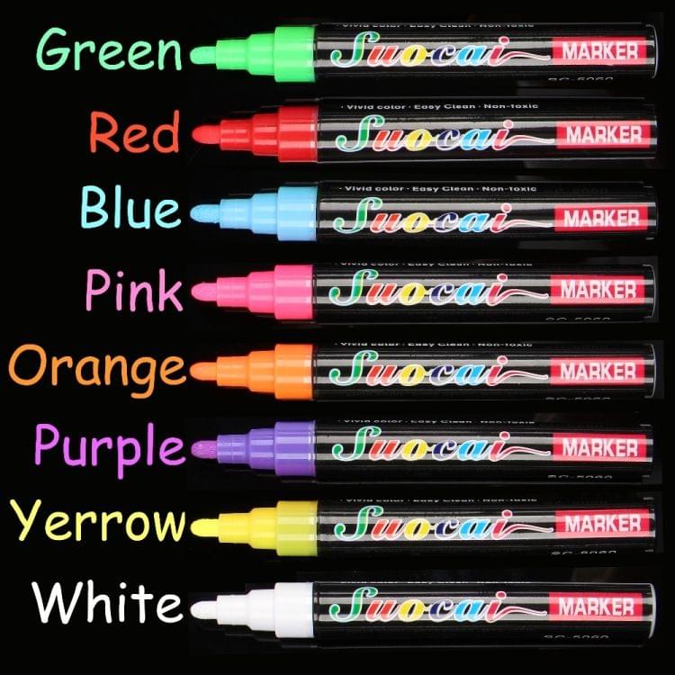 Highlighter Chalk Marker Pens For School Art Painting Pen(White 3mm)