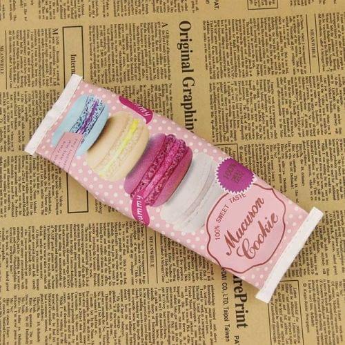 Fun Macaron Cookies Pencil Bags Creative Stationery Students Snack Pencil Case Gift(Pink Macaron)