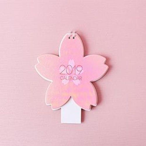 3 PCS Pink Cute Animal Pattern Table Calendars Desk Calendar(Cherry blossoms)