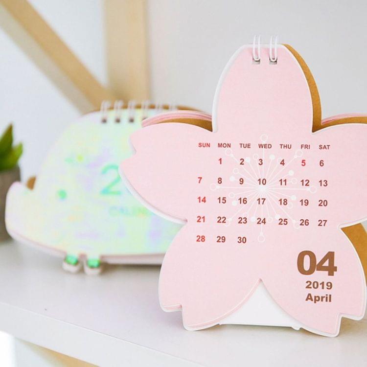 3 PCS Pink Cute Animal Pattern Table Calendars Desk Calendar(Cherry blossoms)