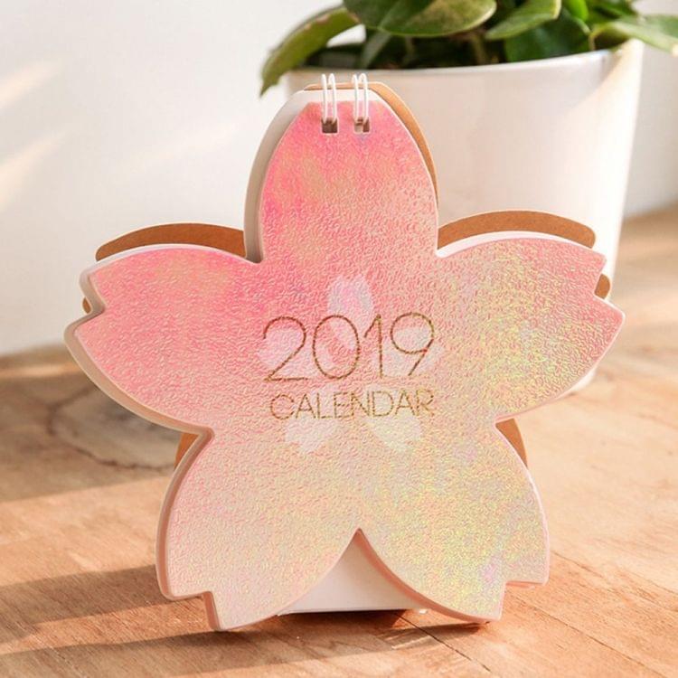 3 PCS Pink Cute Animal Pattern Table Calendars Desk Calendar(Cherry blossoms)