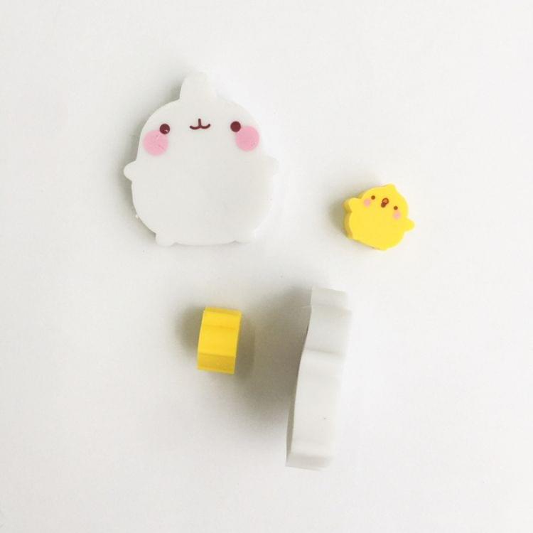 12081 3 PCS Cute Cartoon Rabbit Duck Eraser School Office Supplies Student Stationery