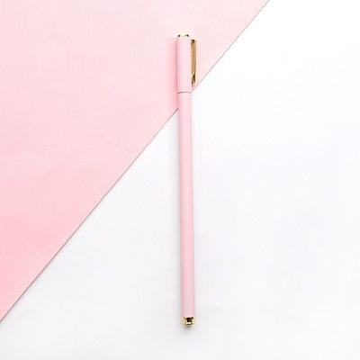 Small Fresh Candy Color Simple Thin Rod Metal Gel Pen(Metal gel pen-2050 pink rod)