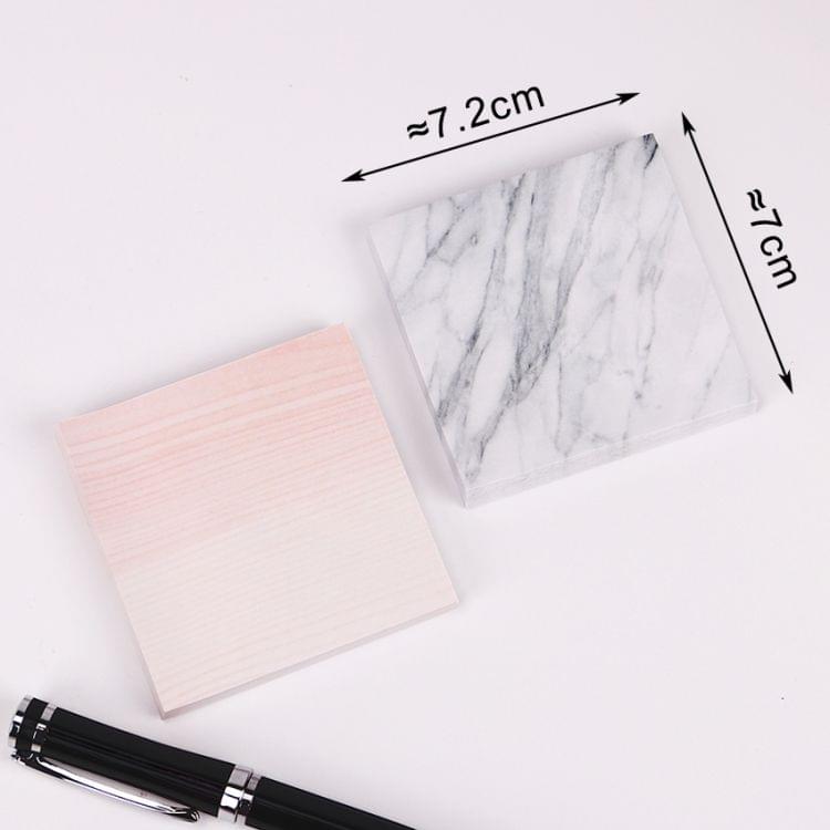 3 PCS Marble Color Notepad Self Adhesive Memo Pad Sticky Notes Bookmark School Office Supply(Marble big)