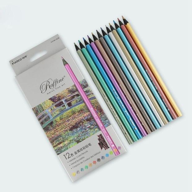 Kids Adults Sketch Coloring Books Drawing Vibrant Colors 12-color Colored Pencils Set