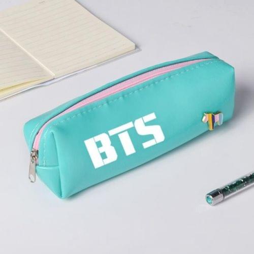 Ponies Trojan Horse Colour Leather Pencil Bag(Green)