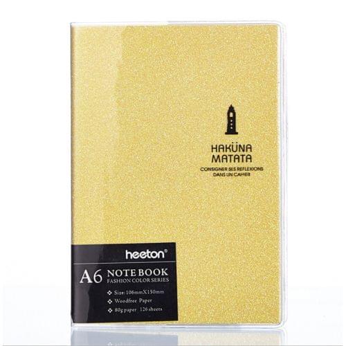 Creative Simple Design Colorful Fashion Gum Cover A6 Diary Notebook (Yellow)