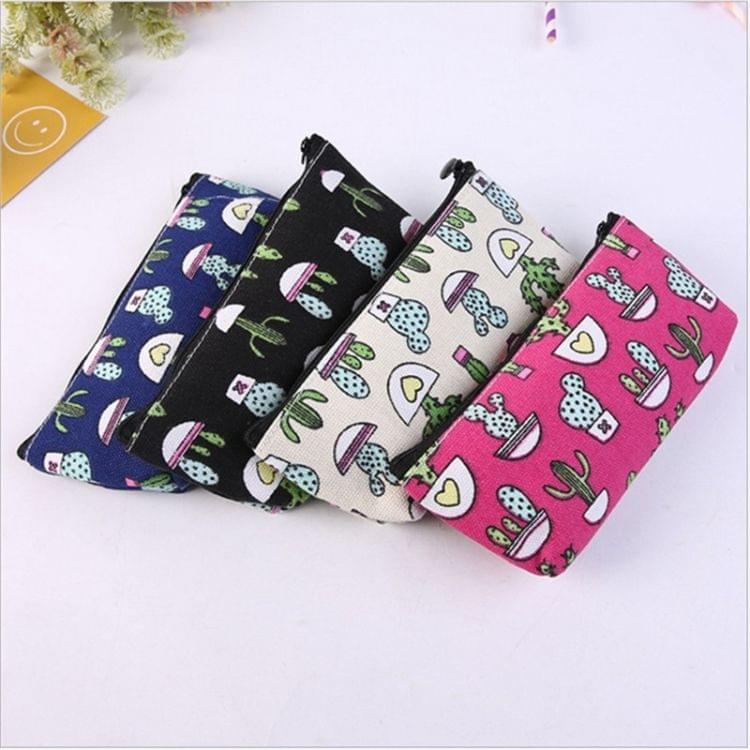 2 PCS Kawaii Cute Cactus Plant Pencil Case School Supplies Pen Case(Red)