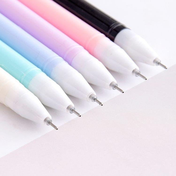 10 PCS Cat Shape Plastic Black Ink Gel Pen 0.5mm Cartoon Pens(Sky Blue)