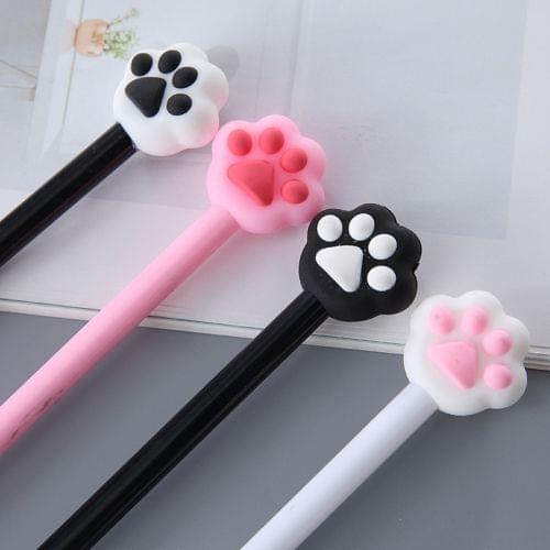 2 PCS Cat Paw Gel Pens Signature Pen School Office Gift stationery Random Color Delivery