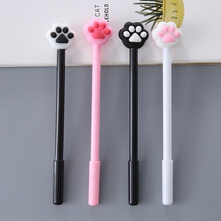 2 PCS Cat Paw Gel Pens Signature Pen School Office Gift stationery Random Color Delivery