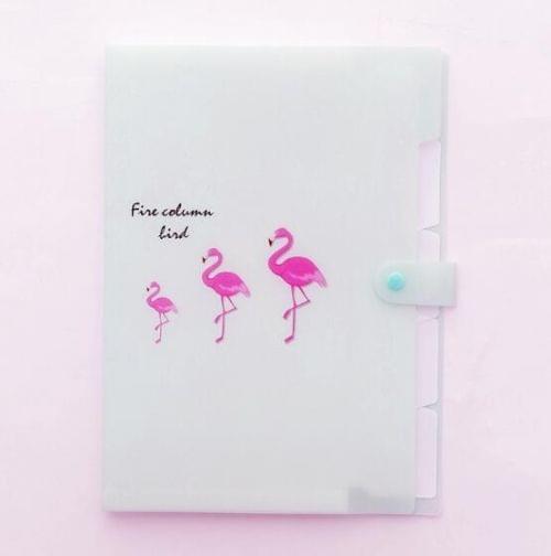 5 Layers Cute Cartoon Animal Bird Document Bag Storage Bag Expanding Wallet File Folder Organizer, Size:32.5x24cm(Light Green)