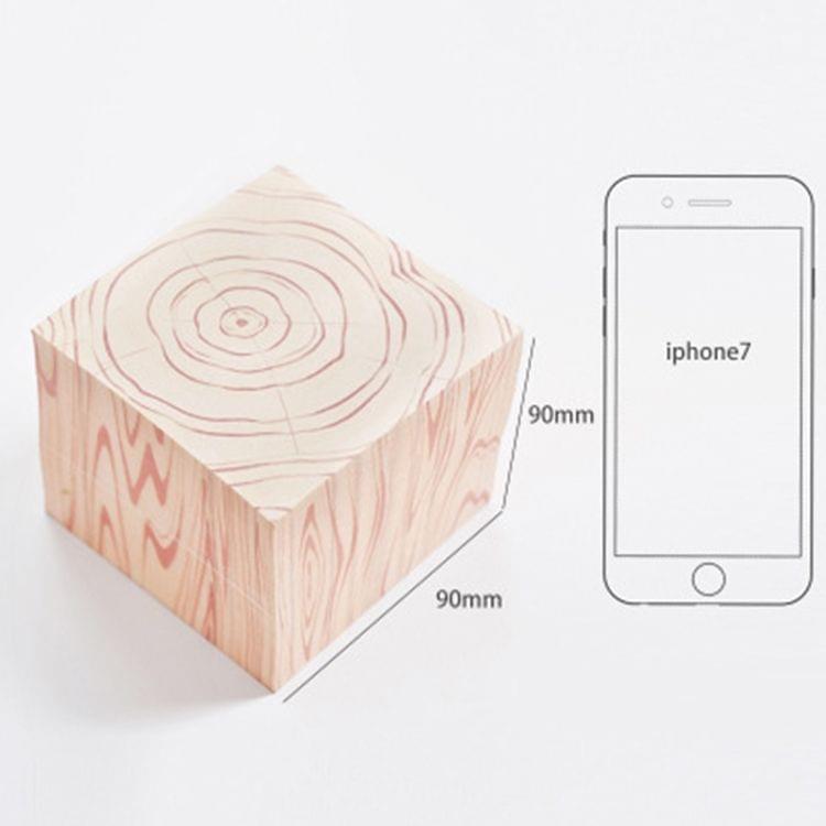 1095 Literary Wood Grain Brick Can Be Torn Thick 600 Message Note Sticky Notes, Random Style Delivery