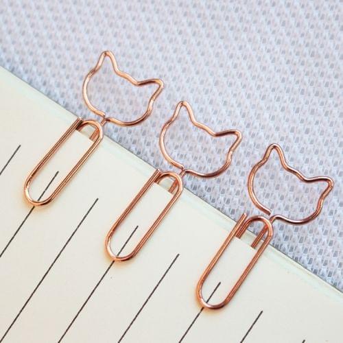 20 PCS Creative Paper Clip Cat Shape Clip Bookmark Shool Stationary Office Clip Paperclips, Size:1.3x3cm