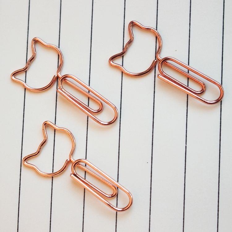 20 PCS Creative Paper Clip Cat Shape Clip Bookmark Shool Stationary Office Clip Paperclips, Size:1.3x3cm