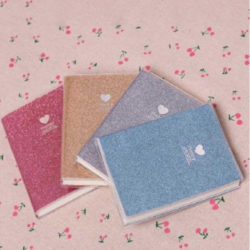 10 PCS Creative PVC Notebooks Paper Diary School Shiny Cool Kawaii Agenda Schedule Planner Sketchbook, Random Color Delivery