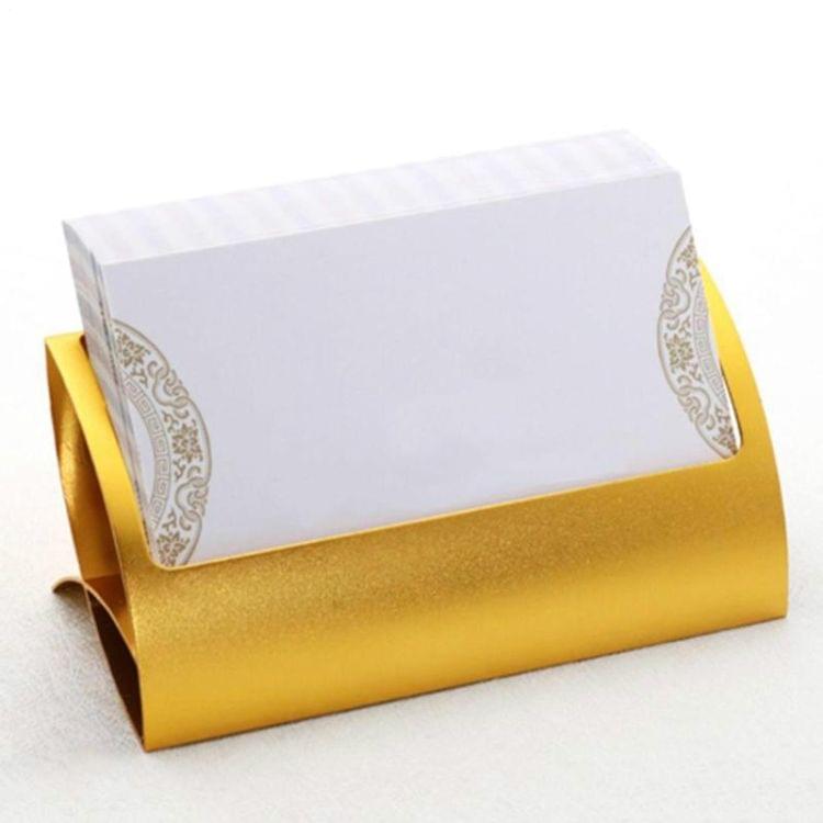 Creative Metal Card Holders Note Holders for Office Display Desk Business Card Holders Desk Accessories Stand Clip(Gold)