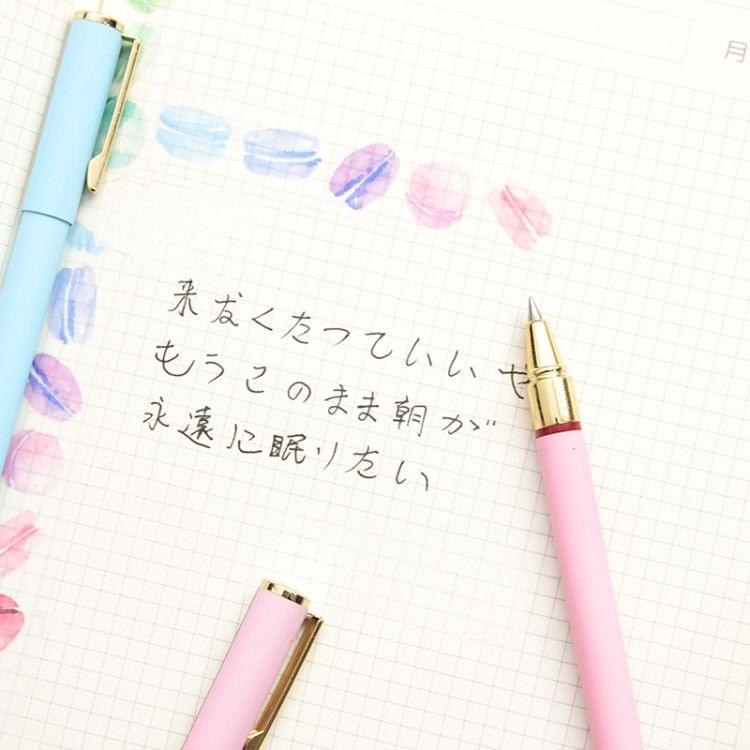 Small Fresh Candy Color Simple Thin Rod Metal Gel Pen(Metal gel pen-2050 black rod)