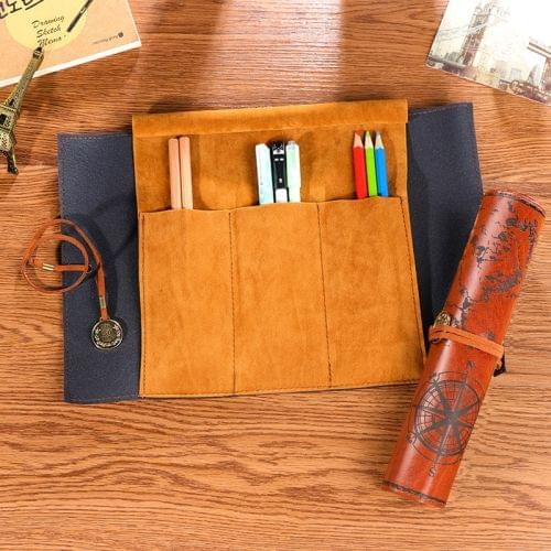 Simple Style Creative Stationery Bag Pencil Bag(Dark Brown)