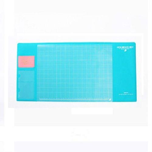2 PCS Creative PVC Waterproof Multifunctional Desk Organizer Case Computer Keyboard Mouse Mat Set School Office Stationery Supplies(Malachite green)