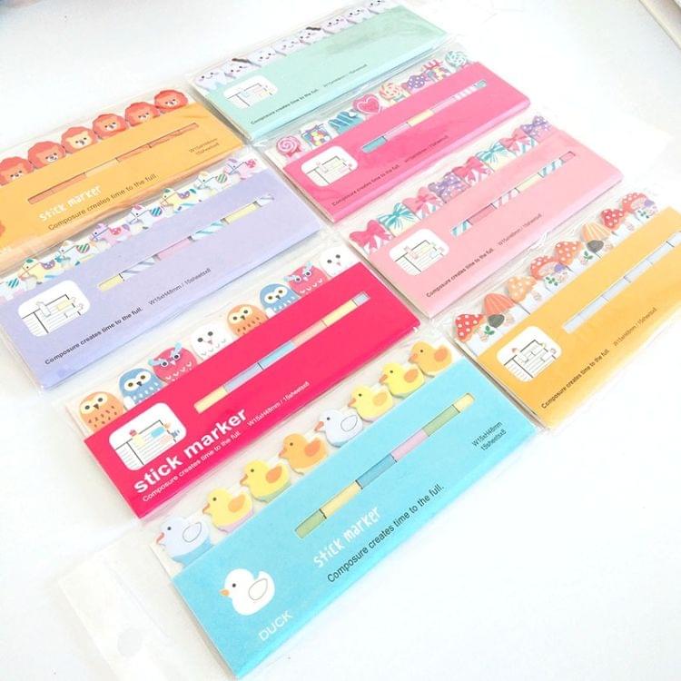 2 PCS Mini Cute Cartoon Animals Memo Pad Sticky Notes Notebook Stationery Note Paper Stickers School Supplies Owl