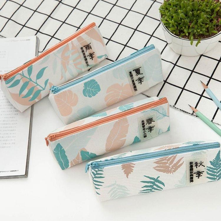 Stationery Canvas Pencil Case school Pencil Bag School Office School Supplies Pencils Writing Supplies Gift(Spring)