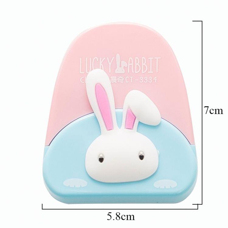 XZD007 2PCS Cute Cartoon Creative Rabbit Pattern Correction Tape School Supplies Student Stationery, Random Color Delivery